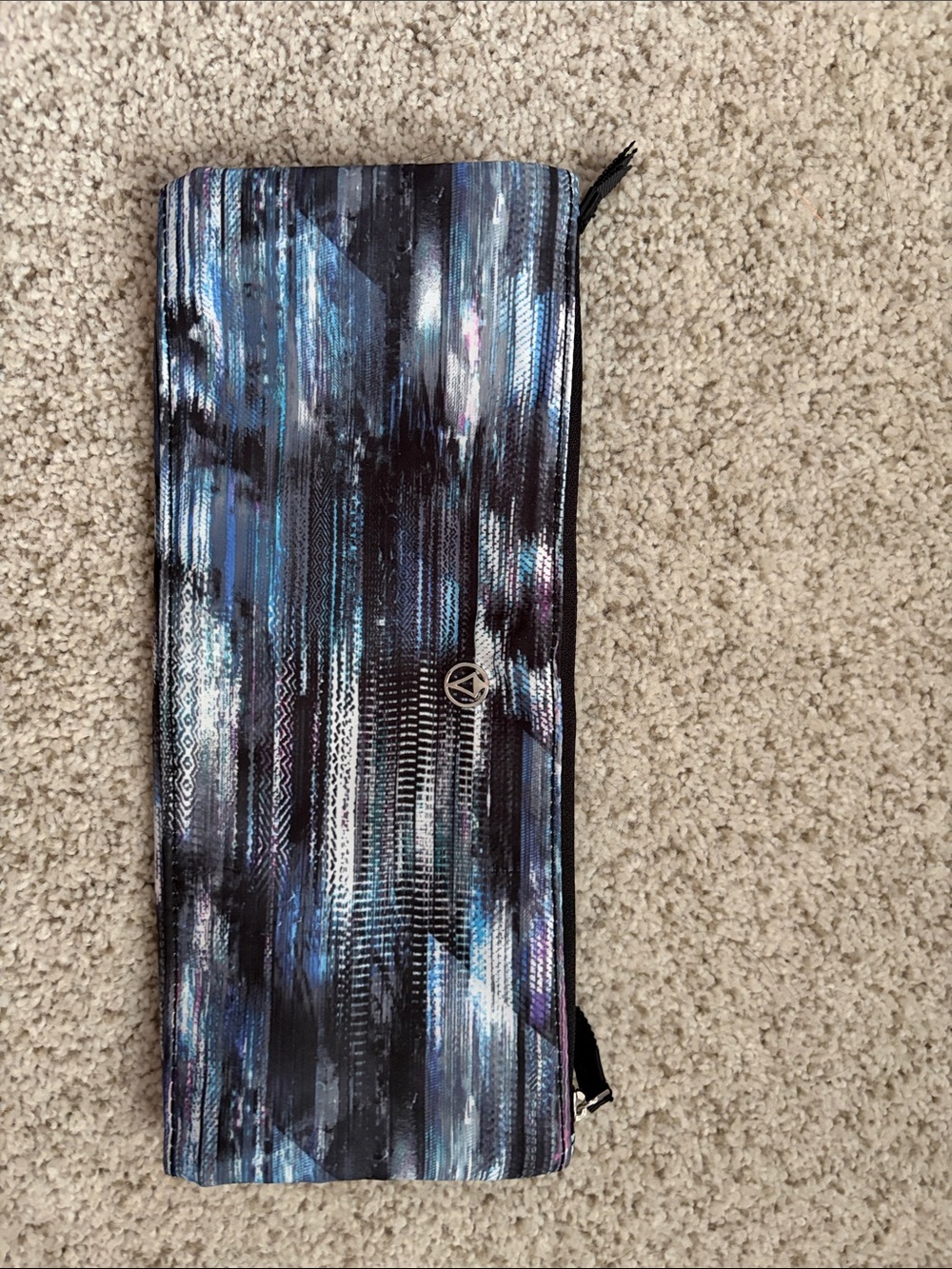Ivivva Blue Multi-Patterned Zip Travel Pouch